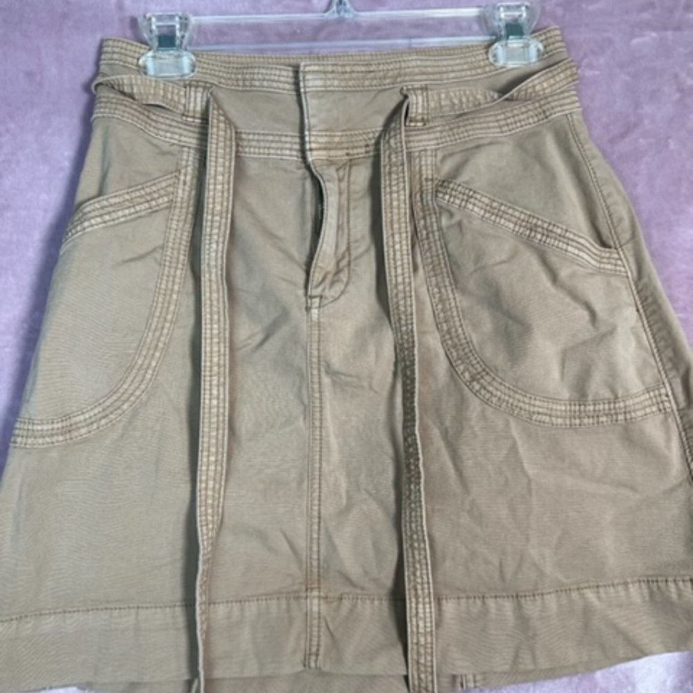 Womens Beige High Waisted Pilcro Skirt Size 2